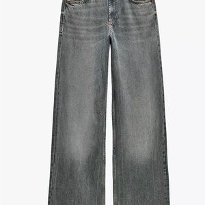 Zara Wide-Leg Gray Jeans 6045 size 4